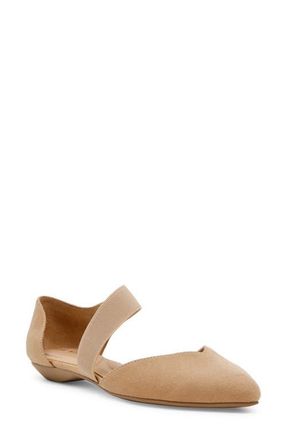 Anne Klein Oksanna Pointed Toe Flat in Sand Suede at Nordstrom, Size 9.5