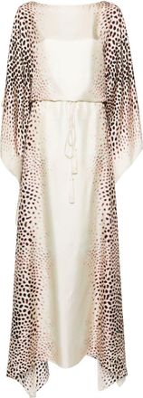 Roberto Cavalli kaftan maxi dress - women - Silk - 44 - Neutrals