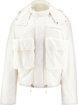 Ferragamo detachable-hood jacket - men - Cotton/Nylon/Polyester - 50 - White