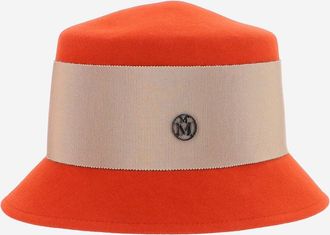 Maison Michel Womens Arsene Felt Hat Rust Rabbit