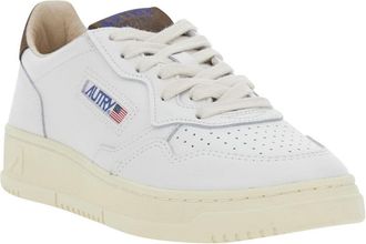 Autry Womens Trainers With Leather Details - White Upper Sneaker