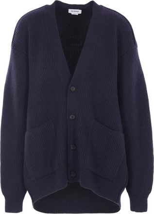 Hed Mayner Cardigan in lana a coste - Blu
