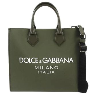 Dolce & Gabbana Pre-owned Nylon Leather Shoulder Bag - Dames - Pre-owned - Groen - Maat: ONE Size Nylon