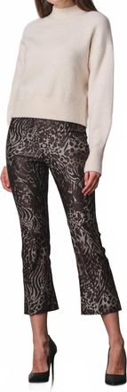 Avenue Montaigne Leo Flare Cut Pants In Ramage