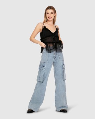 Belle & Bloom Southern Nights Cargo Jeans