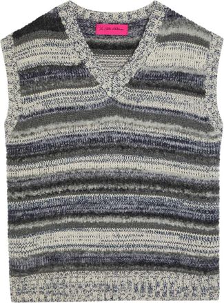 The Elder Statesman Striped-knit Cashmere-blend Vest - Multicoloured 1 - S