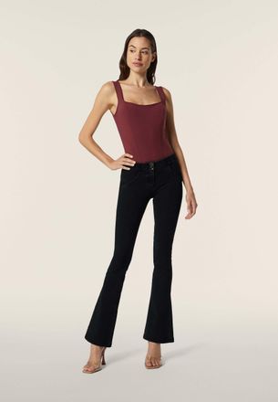 Freddy Leggings FREDDY Leggings WRUP47RF412, Damen, Gr. XL, EURO, schwarz (schwarz jeans, seams on tone), Obermaterial: 84% Baumwolle CO. 16% Elasthan EL., H