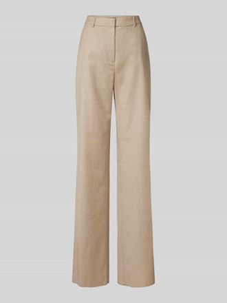 Max Mara Straight Fit Stoffhose aus Schurwoll-Mix in Beige, Gr&ouml;&szlig;e 40