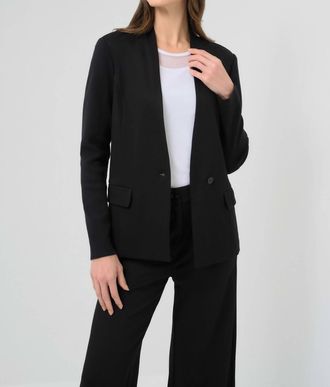 Anatomie Rosalinda Performance Knit Sleeve Blazer In Black