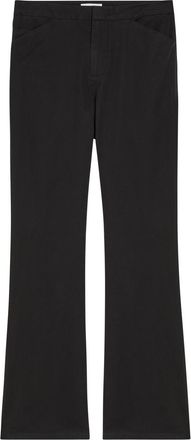 Vince Flared-leg Stretch-cotton Trousers - Black - 12 (UK16 / XL)