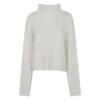 Lisa Yang Zerlina Sweater - Dames - Coltruien - Wit - S - Kasjmier - Truien & Vesten