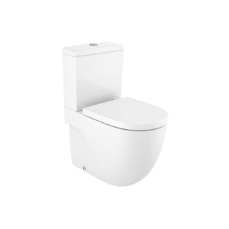 Roca Roca Meridian Compacto Rimless Inodoro Completo Blanco - Asiento: Caida Amortiguada - Ref: A34224l000+a341241000+a8012ac00b