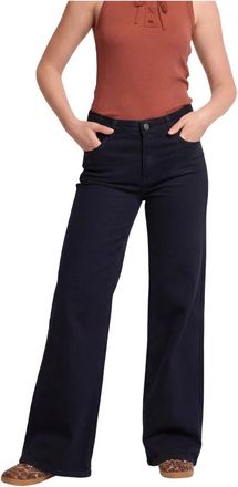 Kocca Broeken, Dames, Zwart, L, Denim, Jeans met lage taille