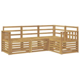 vidaXL Juegos De Sof&aacute;s 4 Pcs Blanco 187,5 X 128,5 X 73 Cm Vidaxl