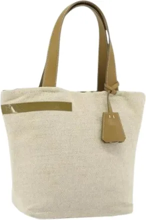 Prada Pre-owned Tote Bags, female, Beige, Size: ONE SIZE Pre-owned Vintage Tote Bag