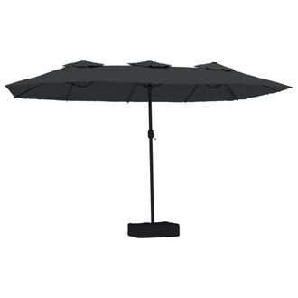 vidaXL Sombrilla De Jard&iacute;n Doble Negro 449x265 Cm Vidaxl