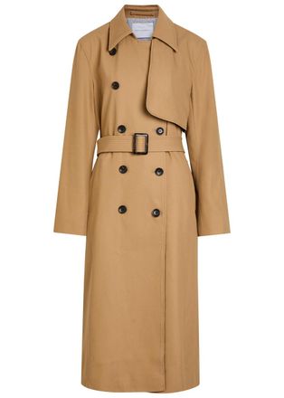 Maria McManus Double-breasted Cotton Trench Coat - Light Brown - 0 (UK2 / Xxxs)