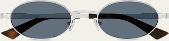 Bottega Veneta 52mm Oval Metal Sunglasses
