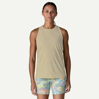 Patagonia Cap Cool Ultra Tank Top In Pumice: Dyno White X-Dye