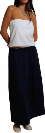 perfectwhitetee Minka Maxi Skirt In Navy