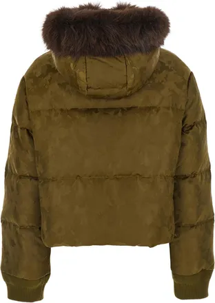 Pinko Hooded Puffer Down Jacket - Green
