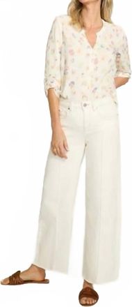 FDJ Olivia Wide Leg Ankle Jeans In Ivory