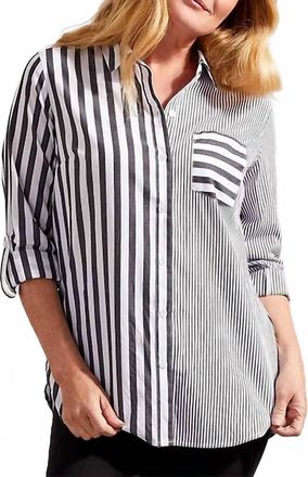 Tribal Roll Up Sleeve Shirt In Pacific