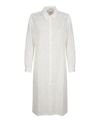 MC2 Saint Barth Knee-Length Shirt Dress with Eyelet Pattern
