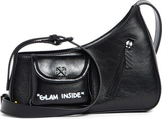 Off-white Jitney Leather Hobo in Black at Nordstrom Rack