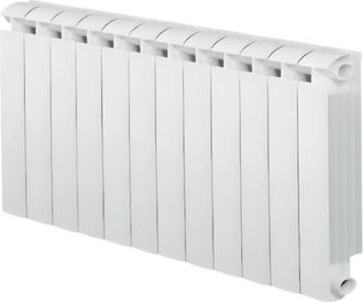 Global Klass 600 Calentador Central De Aluminio Fundido Blanco De 12 Elementos, 1584w