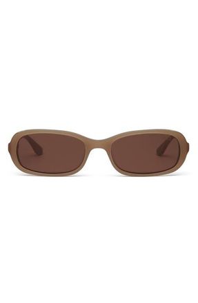DEZI Cindy 54mm Oval Sunglasses in Dark Sand /Brown at Nordstrom