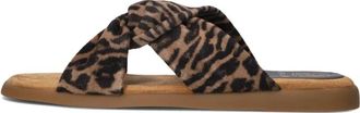 Unisa Taupe Stijlvolle Slippers voor Vrouwen - Dames - Sandalen - Bruin - 42 EU - Denim - Schoenen