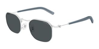 Montblanc MB0459S 002 Mens Sunglasses Silver Size 50