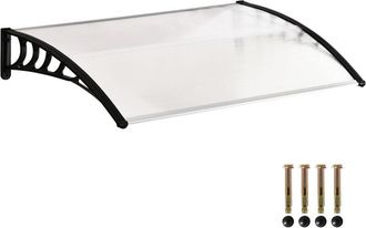 OUTSUNNY Tejadillo De Protecci&oacute;n Para Puertas Ventanas Contra Sol Y Lluvia Marquesina