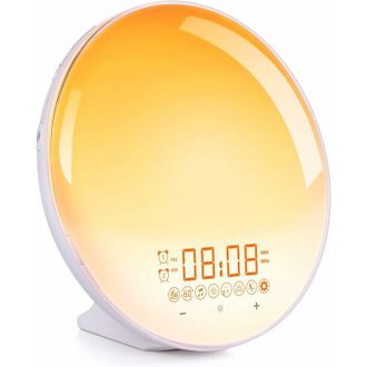 OEM Despertador Con Luz, Radio Despertador Matutino Con Efectos De Luz, Sensor De Brillo De 20 Niveles, Funci&oacute;n T&aacute;ctil, Fototerapia Con Despertador, Despe