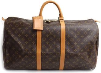 Louis Vuitton Pre-owned Boston Bag (Vintage Monogram) - Dames - Vintage Weekendtas - Bruin - ONE Size - Leer - Vintage