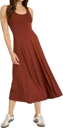 Bloomingdale's Loma Seamed Tank Dress In Russet Brown