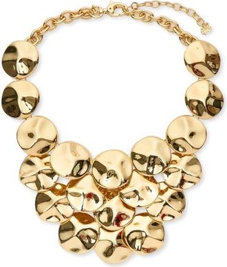 Lele Sadoughi Socialite Bib Necklace in Gold at Nordstrom
