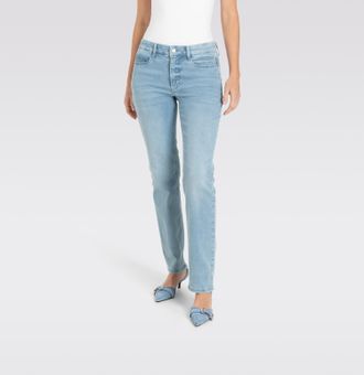 MAC Broeken Stretch-Jeans MAC Dream, Damen, Gr. 34, L&auml;nge 32, blau (aqua blau random wash32), Denim/Jeans, Obermaterial: 91% Baumwolle, 6% Polyester, 3% Elasthan,