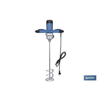 cofan Mezclador El&eacute;ctrico 1800 W M14, Mezclador El&eacute;ctrico Ideal Para Mezclar Resina, Mortero L&iacute;quido Fino, Pintura, Pegamento Cementado, Yeso Y Otros Materi