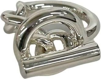 Herm&egrave;s Silver Silver 925 Band Ring (Pre-Owned)