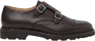 Scarosso Schoenen, Heren, Bruin, 43 1/2 EU, Leer, Oswald Double Monk Strap Schoen