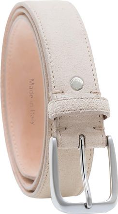 Ghurka Handcrafted in Italy Genuine suede leather belt in Creme at Nordstrom, Size 34