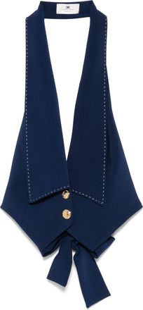 Elisabetta Franchi Gilet con scollo a V - Blu