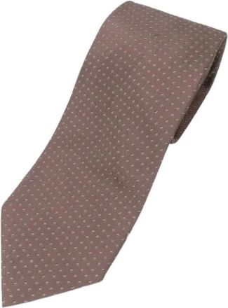 Gucci Pre-owned Accessories, male, Brown, Size: ONE SIZE Pre-owned Silk Tie