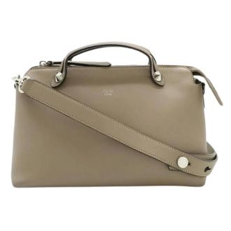 Fendi Pre-owned Leren By The Way Medium Handbag - Dames - Pre-owned - Grijs - Maat: ONE Size Leer