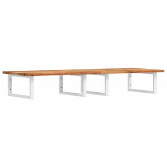 vidaXL Estante De Lavabo De Pared Acero Y Madera Maciza De Acacia Vidaxl