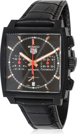Tag Heuer Pre-owned Tag Heuer Monaco Chronograph Automatic Black Dial Mens Watch CBL2180.FC6497