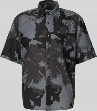 Only & Sons Relaxed Fit Freizeithemd aus Baumwoll-Leinen-Mix Modell CAIDEN in Black, Gr&ouml;&szlig;e XXL