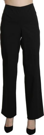 Bencivenga Black High Waist Straight Dress Trouser Womens Pants
